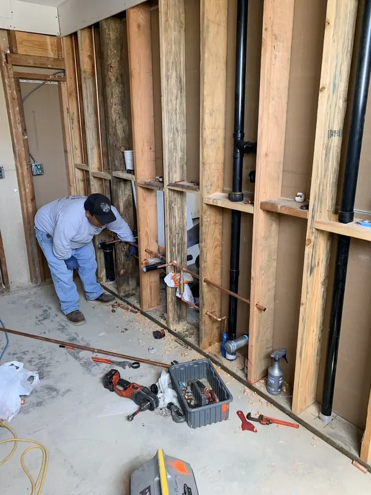 Commercial rough-in plumbing for Gas Line Repair in Proctor